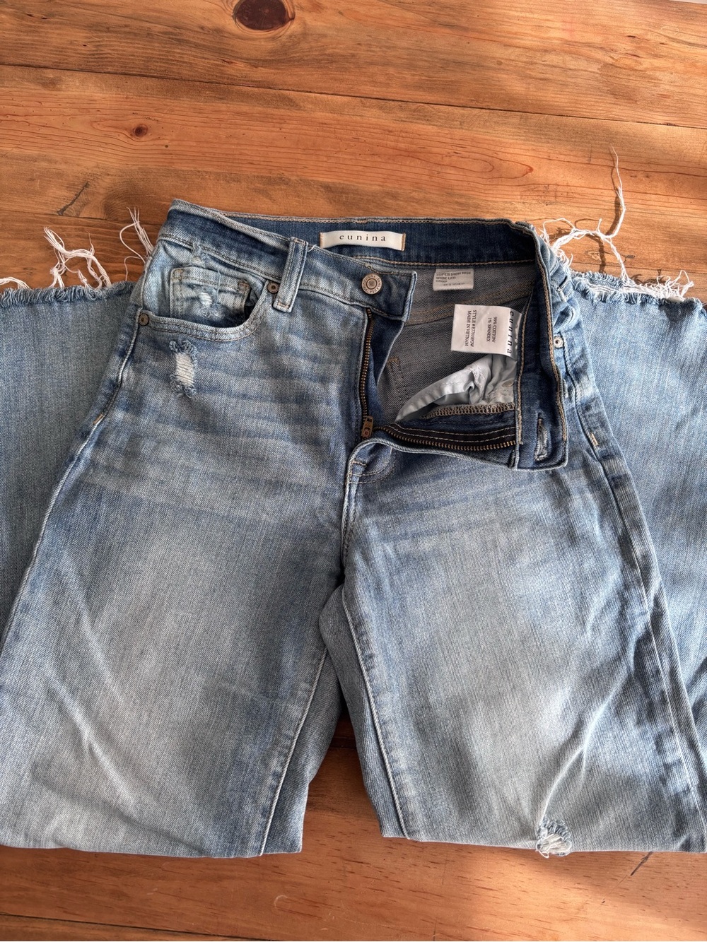 High rise wide leg crop